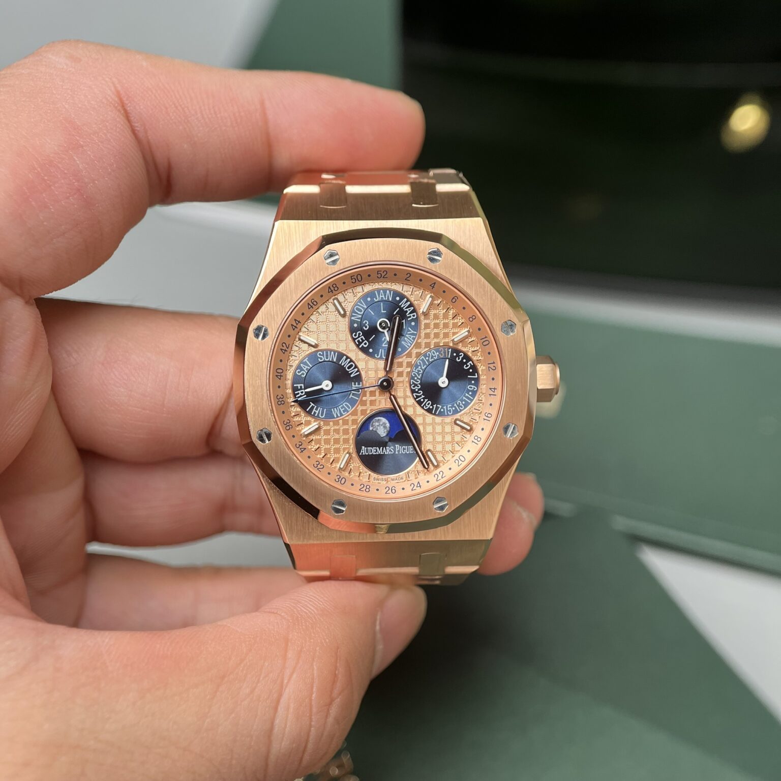 Audemars Piguet Replica Watch Royal Oak Perpetual Calendar 26574 Rose Gold 41mm