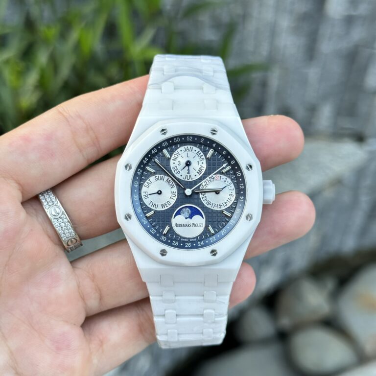 Audemars Piguet Replica Watches Royal Oak Perpetual Calendar 26579CB White Ceramic 42mm