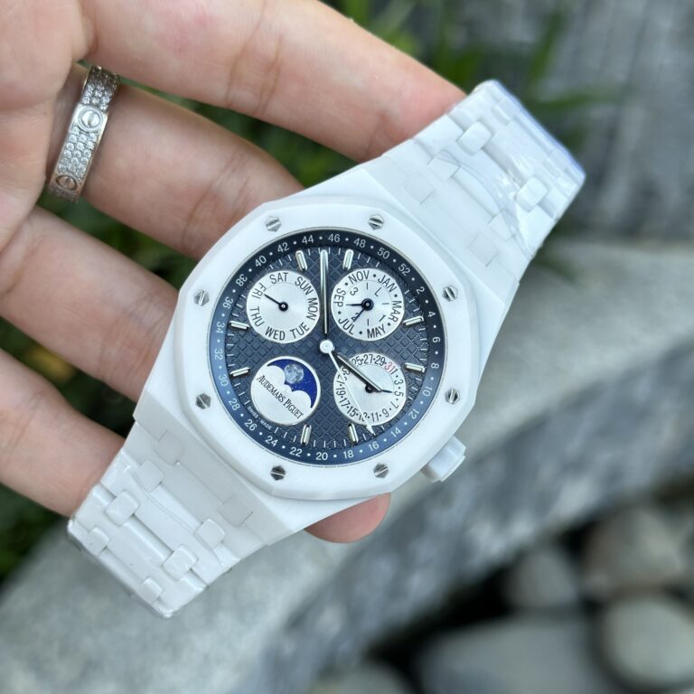 Audemars Piguet Replica Watches Royal Oak Perpetual Calendar 26579CB White Ceramic 42mm