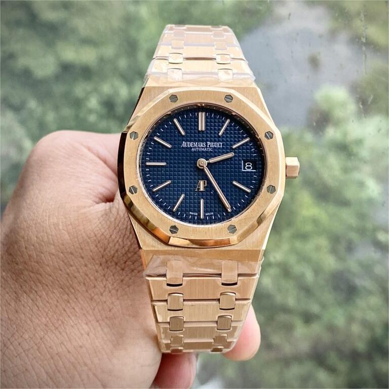 Audemars Piguet Replica Watch Royal Oak 15202OR Jumbo Blue Dial ZF Factory 39mm