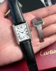 Cartier Tank Solo Extra Large White Dial Diamond Bezel Leather Strap Best Replica AF 31mm x 41mm