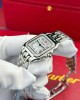 Cartier Panthère Steel Ladies MOP Dial Diamond Bezel Best Replica AF 27mm x 36mm