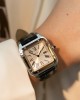 Cartier Santos Dumont CRW2SA0011 Two Tone Silver Dial Leather Strap Replica BVF 38mm x 27.5mm