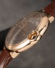 Cartier Ballon Bleu W6920037 Rose Gold Brown Dial Leather Strap Best Replica AF 42mm