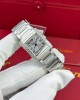 Cartier Tank Francaise W4TA0020 Small Model Silver Sunray Dial Diamond Bezel Replica 25.7 x 21.2mm