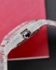 Cartier Santos Steel Large Model Iced Out Swarovski Stones Best Replica 39.8mm