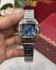 Cartier Santos WSSA0063 Blue Dial Medium Model Best Quality Replica BVF 35.1mm