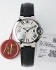 Cartier Ballon Bleu W6920085 White Dial Leather Quartz Movement Best Replica AF 33mm