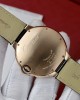 Cartier Ballon Bleu Rose Gold Grey Dial Diamond Bezel Leather Replica 42mm