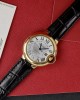 Cartier Ballon Bleu Yellow Gold White Dial Leather Replica 39mm