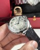 Cartier Ballon Bleu WSBB0026 White Dial Leather Men Watch Best Replica AF 42mm