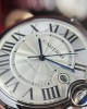 Cartier Ballon Bleu WSBB0026 White Dial Leather Men Watch Best Replica AF 42mm