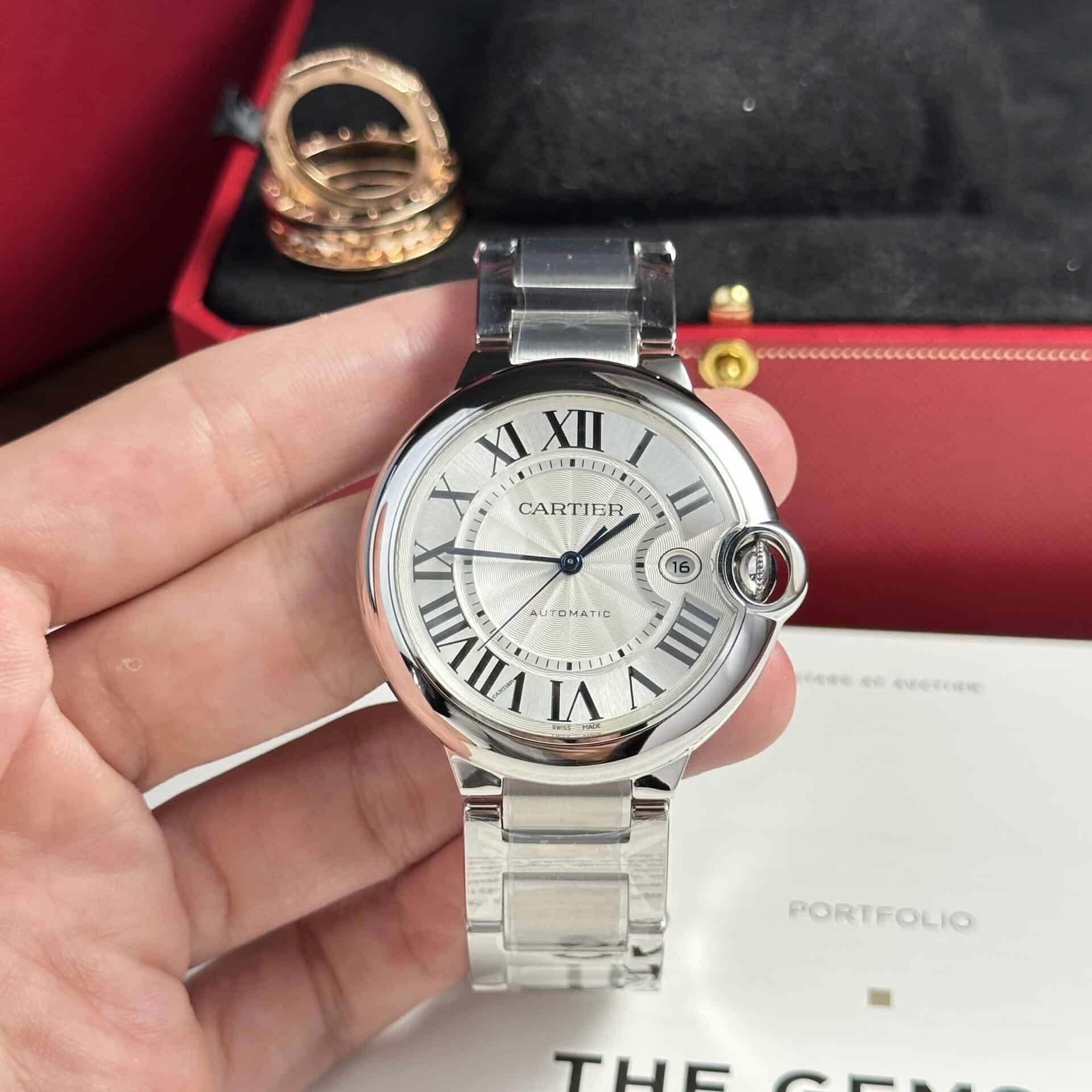 Cartier Ballon Bleu W69012Z4 White Dial Best Replica 42mm