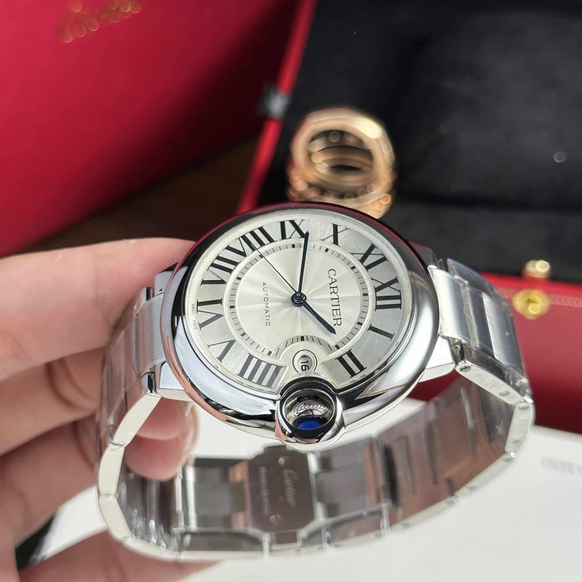 Cartier Ballon Bleu W69012Z4 White Dial Best Replica 42mm