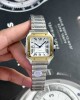 Cartier Santos Two Tone Yellow Gold White Dial Medium Model Best Replica BVF 35.1mm