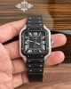 Cartier Santos WSSA0039 Black Dial Rubber Strap Large Model Best Replica BVF 39.8mm