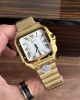 Cartier Santos WGSA0029 Yellow Gold White Dial Large Model Best Replica BVF 39.8mm