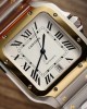 Cartier Santos Two Tone Yellow Gold White Dial Large Model Best Replica BVF 39.8mm