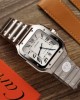 Cartier Santos Large Model White Dial Best Replica BVF 39.8mm