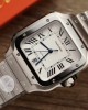 Cartier Santos Large Model White Dial Best Replica BVF 39.8mm