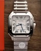 Cartier Santos Large Model White Dial Best Replica BVF 39.8mm