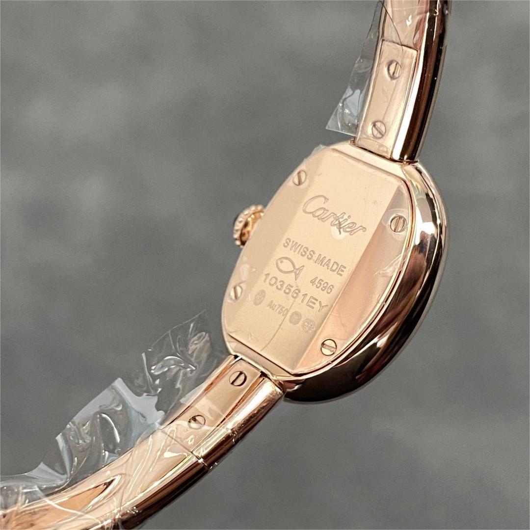 Cartier Baignoire de Cartier Rose Gold Silver Dial Mini Model Best Replica (Wrist Size 15, 16, 17cm)