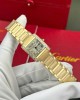 Cartier Tank Francaise WJTA0062 Golden Sunray Dial Yellow Gold Stone-set Bezel Replica 25.7 x 21.2mm