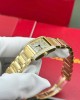 Cartier Tank Francaise WJTA0062 Golden Sunray Dial Yellow Gold Stone-set Bezel Replica 25.7 x 21.2mm