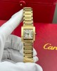 Cartier Tank Francaise WGTA0114 Small Model Ladies Golden Sunray Dial Yellow Gold Replica 25.7 x 21.2mm