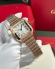 Cartier Santos de Cartier Rose Gold White Dial Medium Model Best Replica BVF 35.1mm