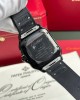 Cartier Santos de Cartier Black ADLC WSSA0039 Black Dial Rubber Band Best Replica BVF 39.8mm