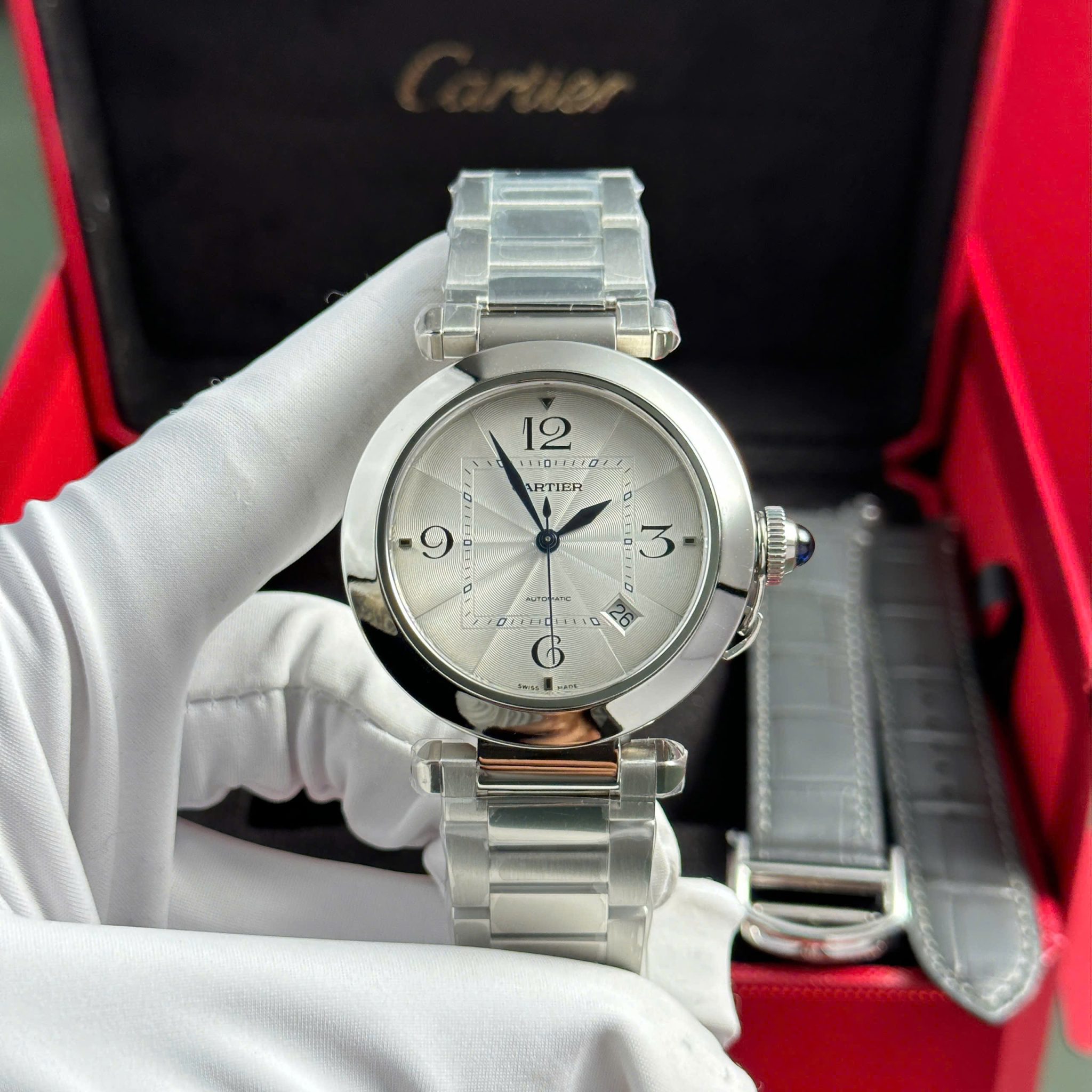 Cartier Pasha de Cartier WSPA0009 Steel White Dial Best Replica BVF 41mm