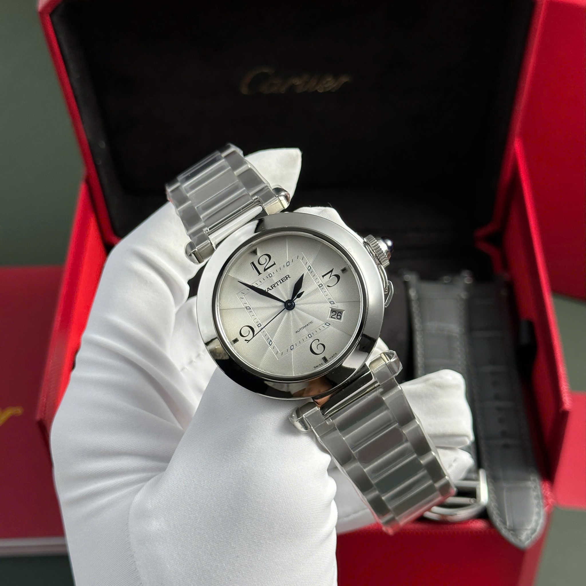 Cartier Pasha de Cartier WSPA0009 Steel White Dial Best Replica BVF 41mm