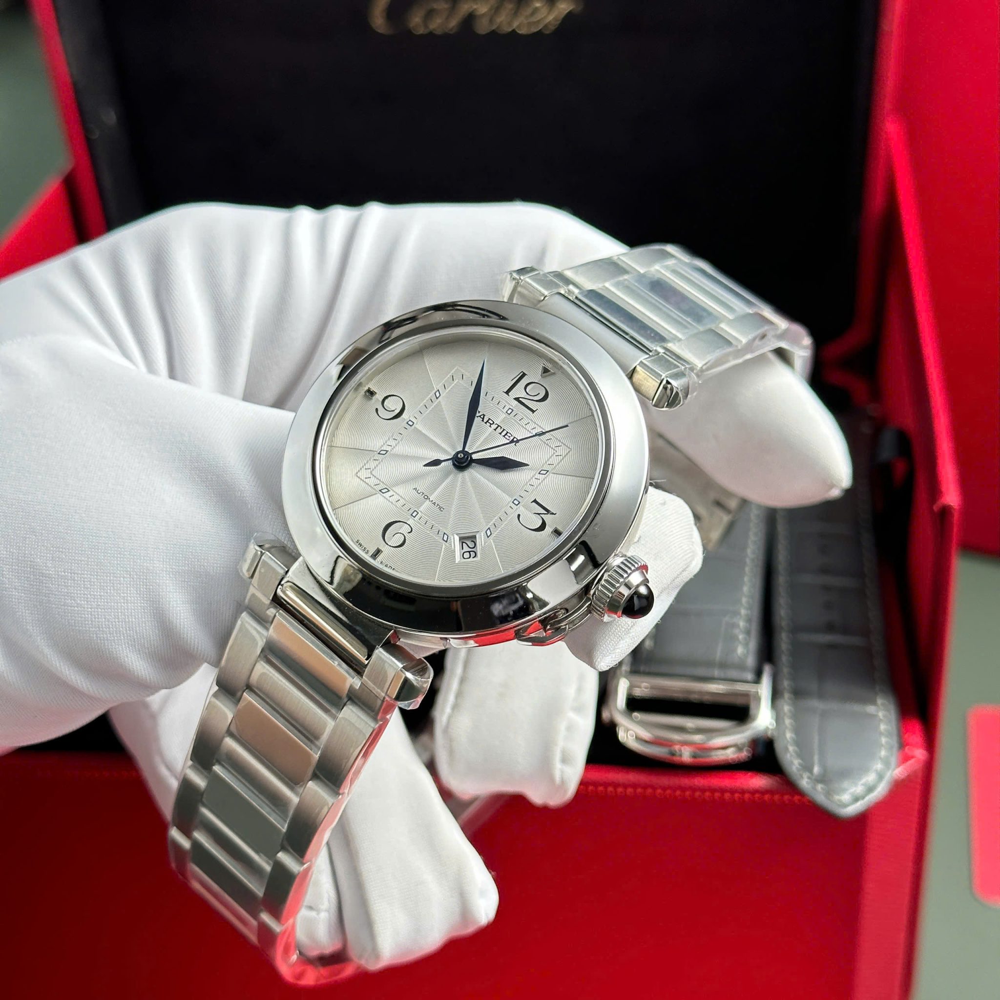 Cartier Pasha de Cartier WSPA0009 Steel White Dial Best Replica BVF 41mm