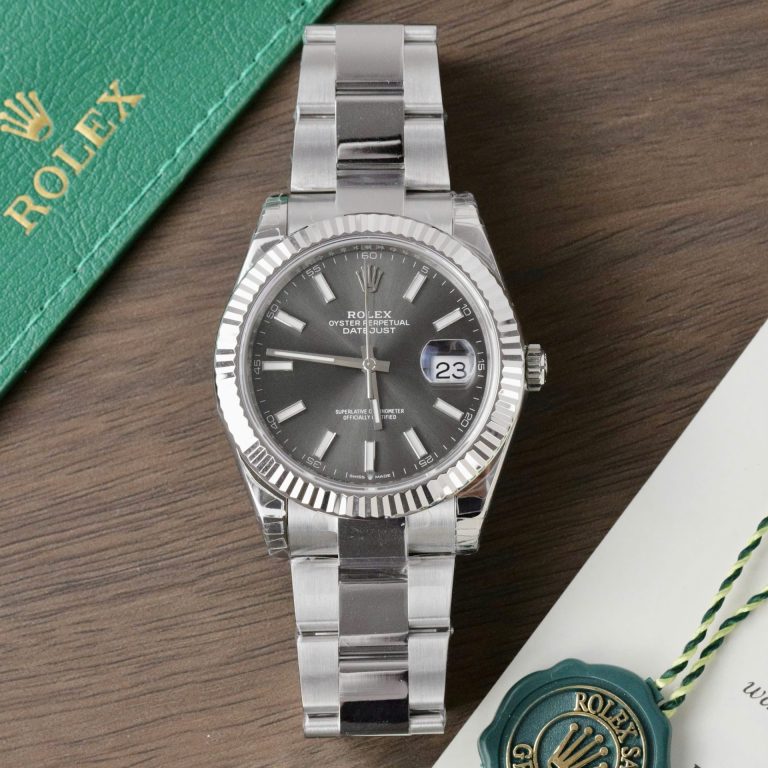 Rolex DateJust 126334 Replica Watch Gray Dial Oyster Strap VS Factory 41mm