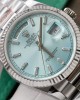 Rolex Day-Date 128236 Dial Ice Blue Replica Watch Weight 158gram QF Factory 36mm