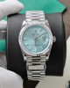 Rolex Day-Date 128236 Dial Ice Blue Replica Watch Weight 158gram QF Factory 36mm