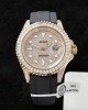 Rolex Yacht-Master Replica Watches Gold Wrapped + Moissanite Diamonds Hong Kong 40mm