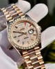 Rolex Day-Date Replica Watch Gold Wrapped End Moissanite Diamonds Baguette Custom 40mm