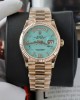 Rolex Best Replica Watch Day-Date 128238 Dial Turquoise Gold Wrapped 36mm