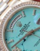 Rolex Best Replica Watch Day-Date 128238 Dial Turquoise Gold Wrapped 36mm