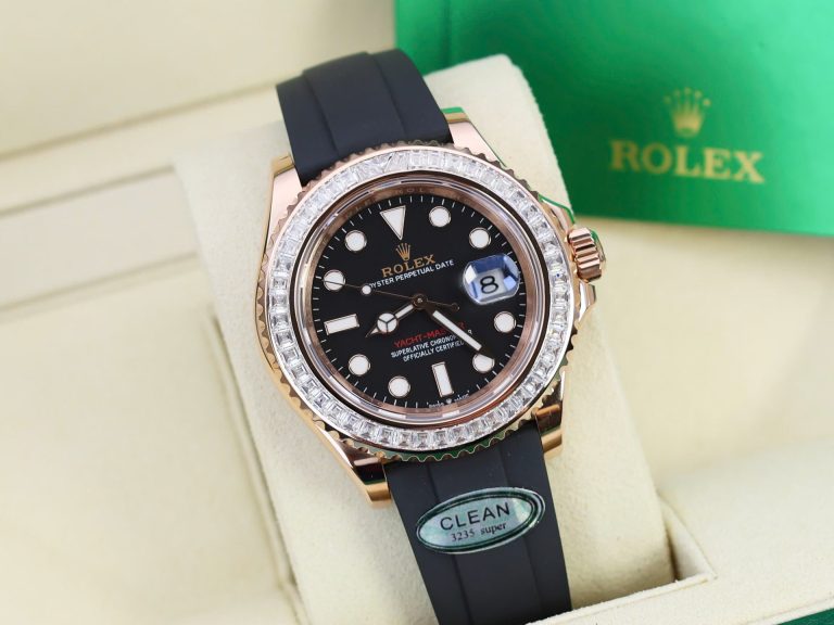 Rolex Yacht-Master Custom Gold Wrapped With Moissanite Baguette Diamond Hong Kong 40mm