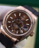 Rolex Sky-Dweller M336235 Custom Gold Wrapped Chocolate Dial 42mm