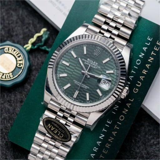 Rolex DateJust 126334 Replica Watch Green Dial Jubilee Strap Clean 41mm