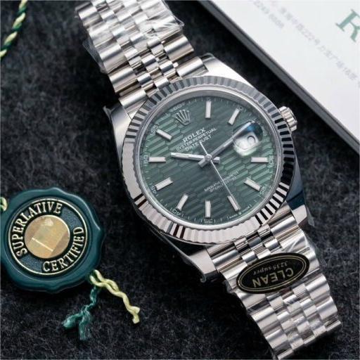 Rolex DateJust 126334 Replica Watch Green Dial Jubilee Strap Clean 41mm