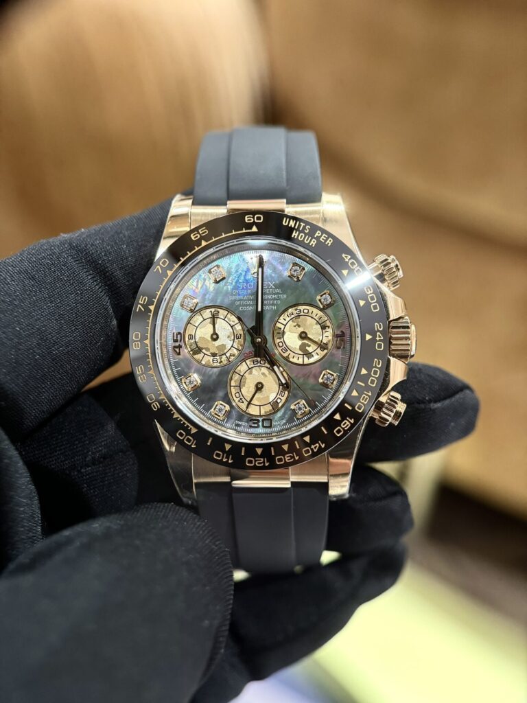 Rolex Daytona Replica Watch Purple Mother of Pearl Dial Moissanite BT Factory 40mm