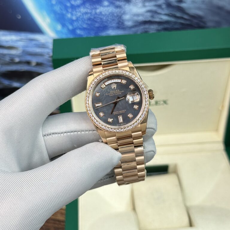 Rolex Day-Date Purple Mother of Pearl Dial Super Fake Watch BP Factory 40mm