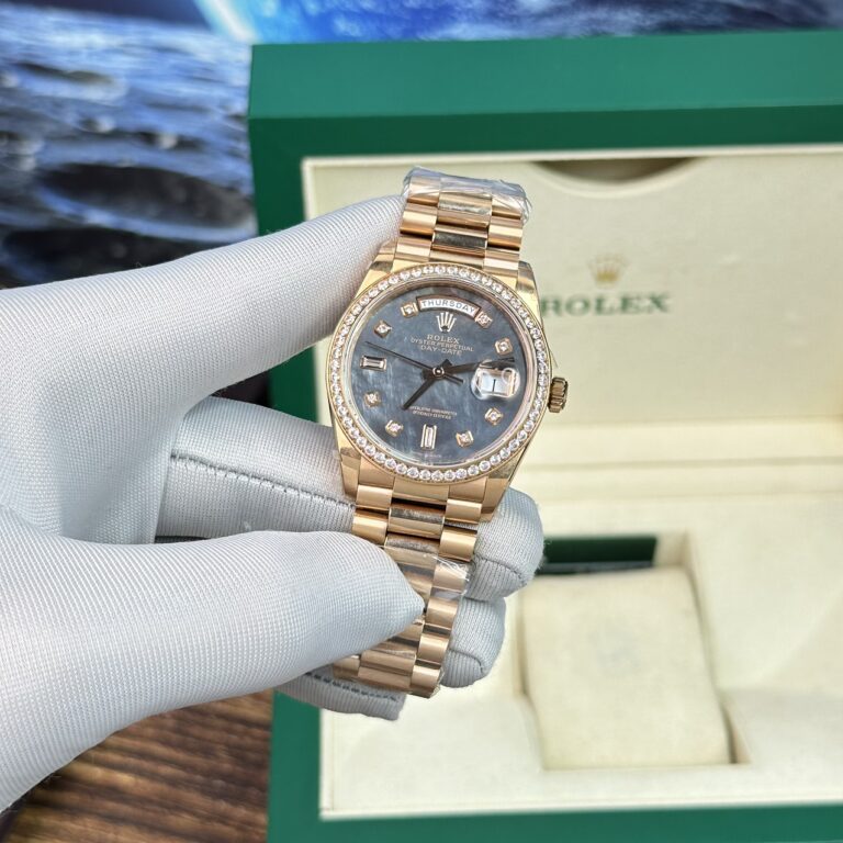 Rolex Day-Date Purple Mother of Pearl Dial Super Fake Watch BP Factory 40mm