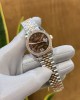 Rolex DateJust Women’s High Quality Fake Watch With Diamonds Chocolate Dial 31mm