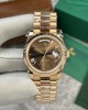 Rolex Day-Date 228235 Rose Gold Chocolate Dial Replica Watch V2 GM Factory 40mm